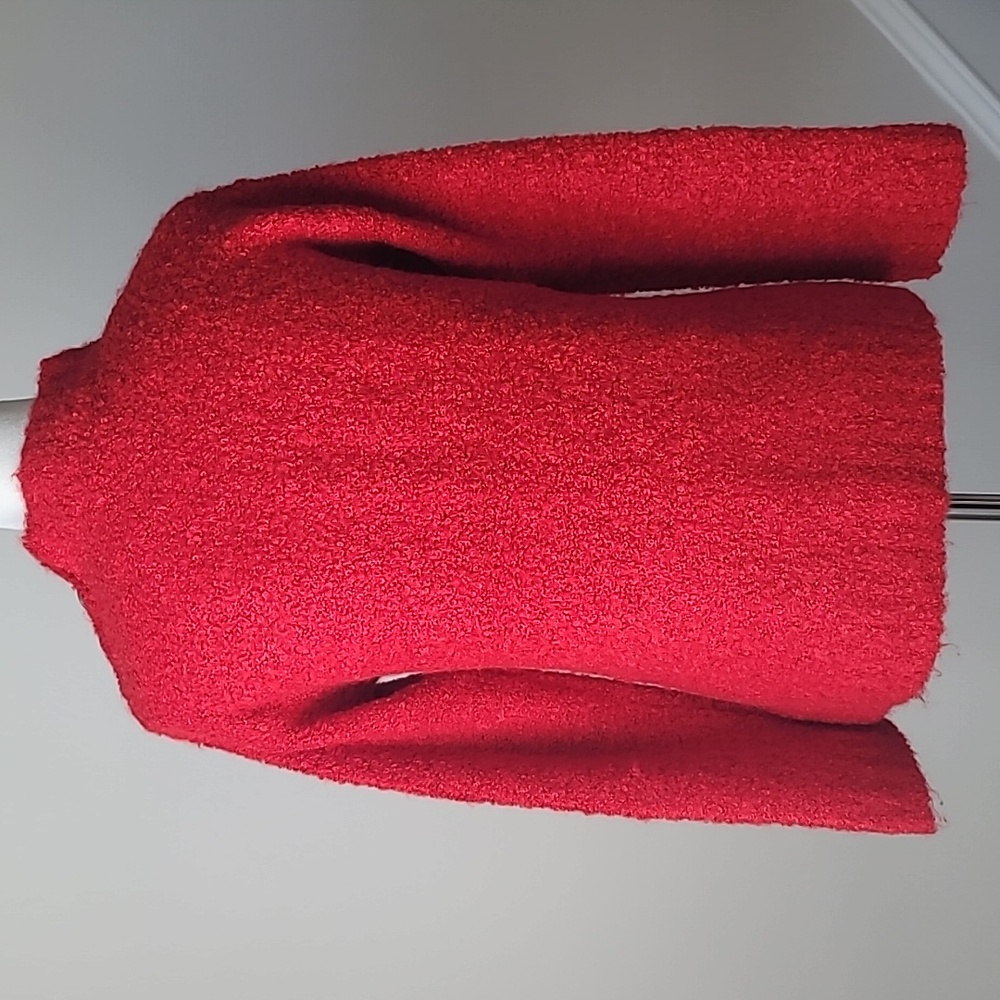 NWT Crewcuts Red Fuzzy Crew Neck Knit Sweater, Size 16(Girl) - Picture 2 of 12